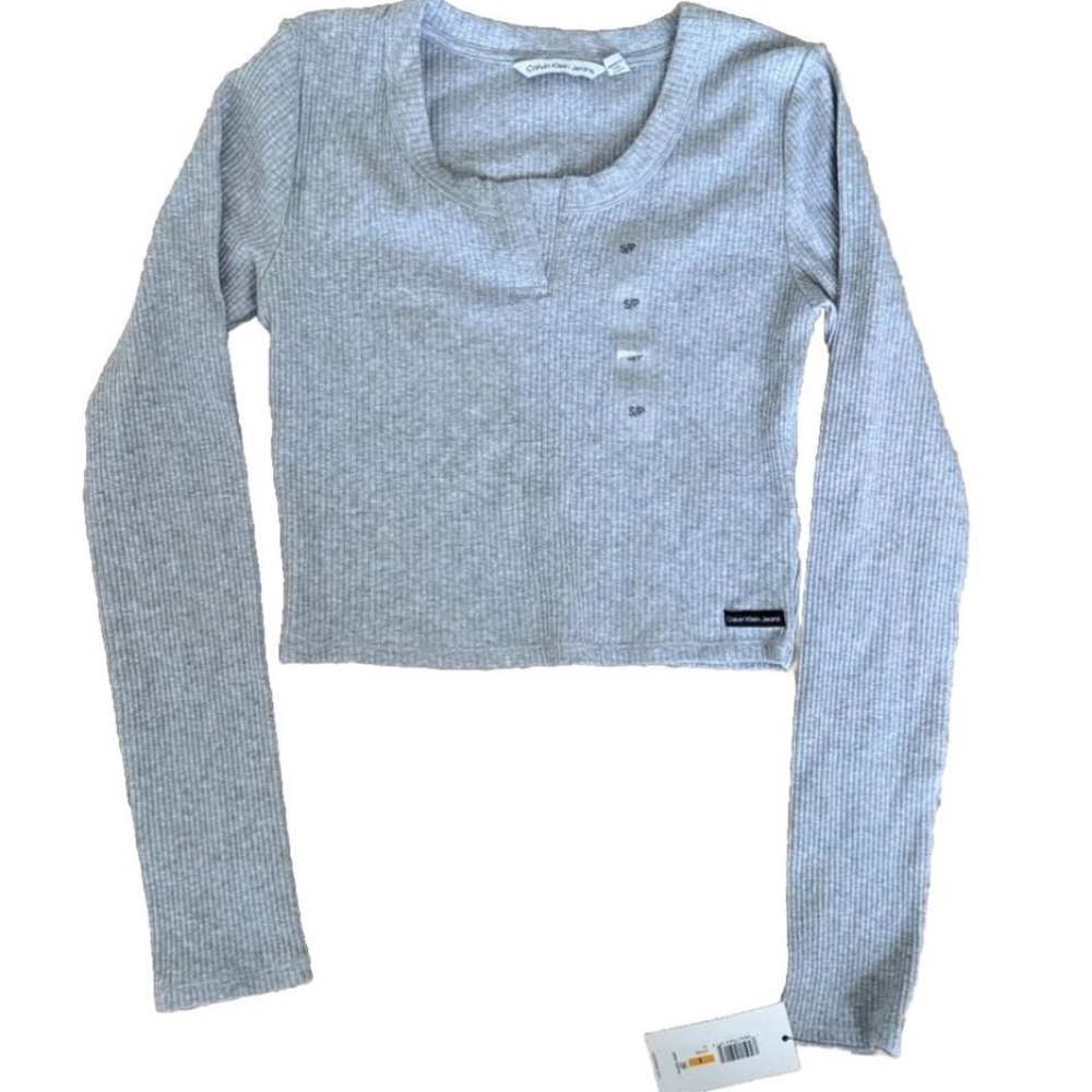 ✰calvin klein jeans gray long-sleeve shirt✰